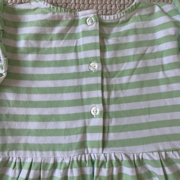 Bisby Helen Dress in Green and White Stripe - Picture 6 of 7